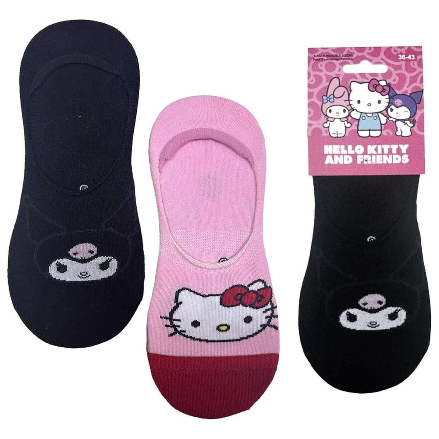 Sanrio 2 db-os zokni csomag Hello Kitty Pinkies 36-43 termékfotó