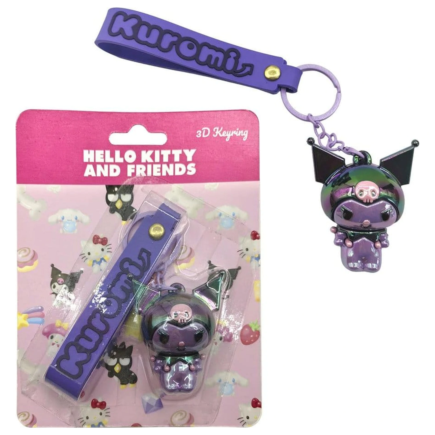 Sanrio 3D kulcstartó Hello Kitty Kuromi termékfotó