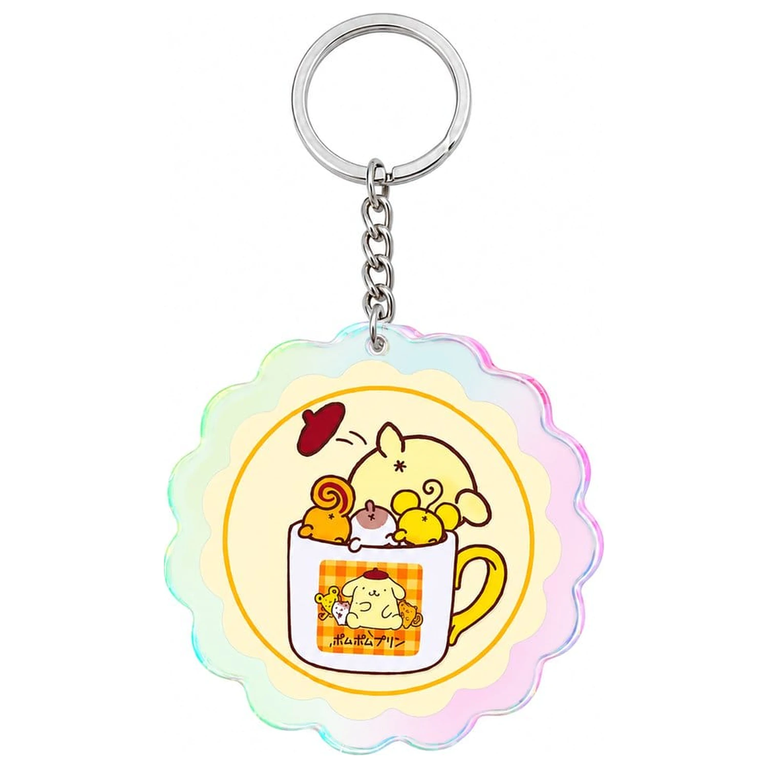 Sanrio Akril kulcstartó Pompompurin 30th Anniversary Squishy Cute Purin 02 termékfotó