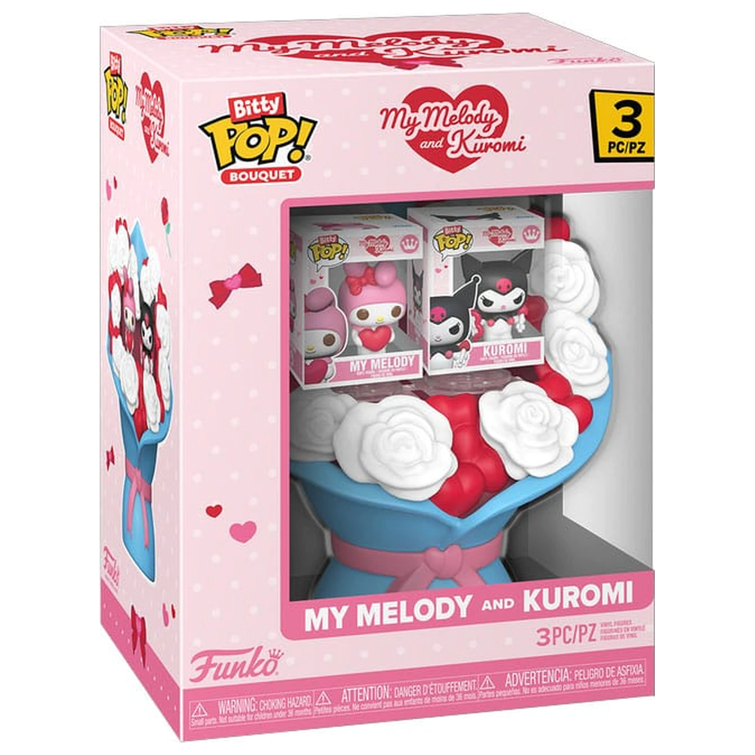 Sanrio Bitty Funko POP! Bouquet Vinyl 2 db-os figura csomag My Melody & Kuromi (Valentine) termékfotó