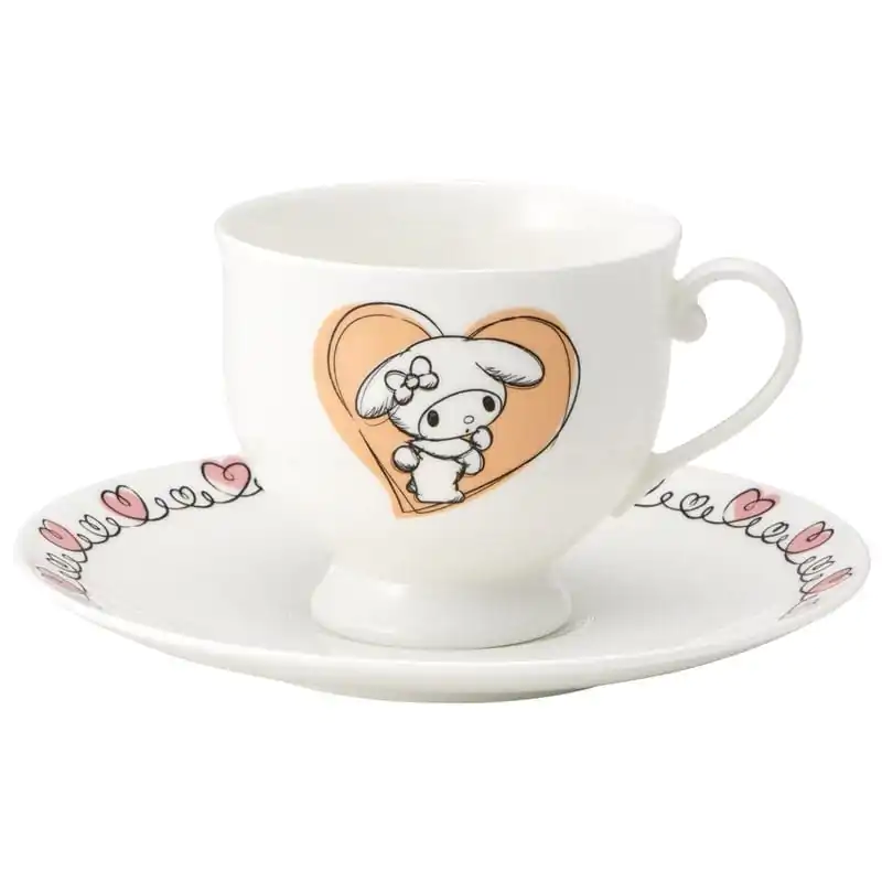 Sanrio Bone China My Melody csésze és tányér készlet termékfotó