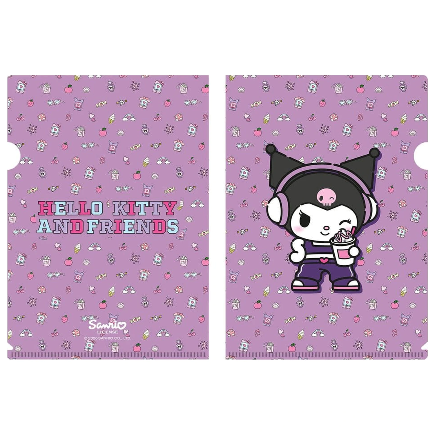 Sanrio Clearfile Kuromi POP 02 irattartó tasak termékfotó