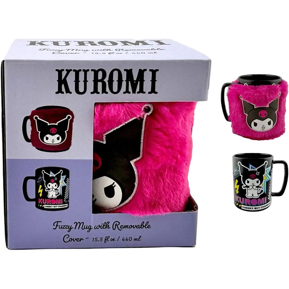Sanrio Kuromi bögre plüss borítással termékfotó