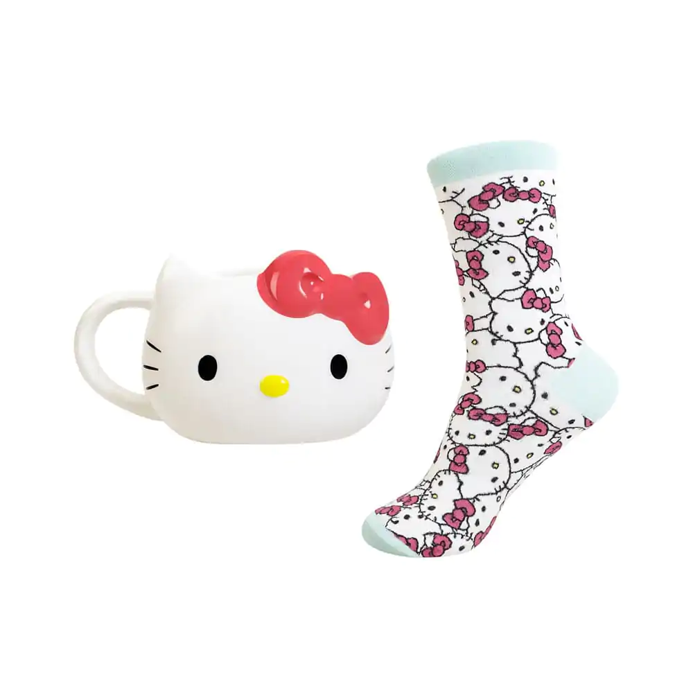 Sanrio Hello Kitty 3D bögre & zokni csomag termékfotó