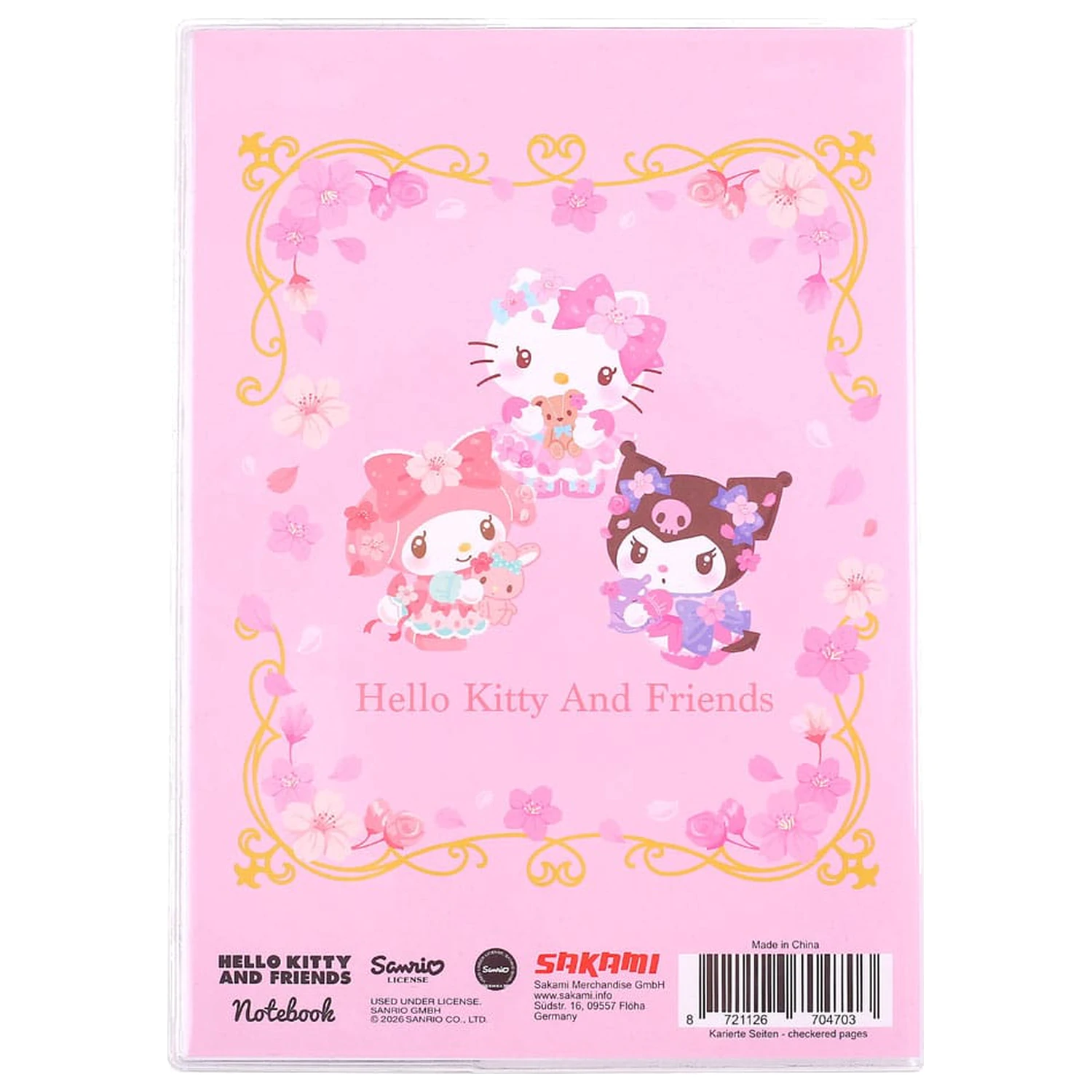 Sanrio Hello Kitty & Friends Sakura Series Holographic Checkered jegyzetfüzet  termékfotó