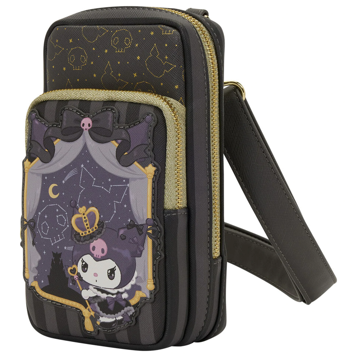 Loungefly Hello Kitty Kuromi 20th Anniversary válltáska és pénztárca termékfotó