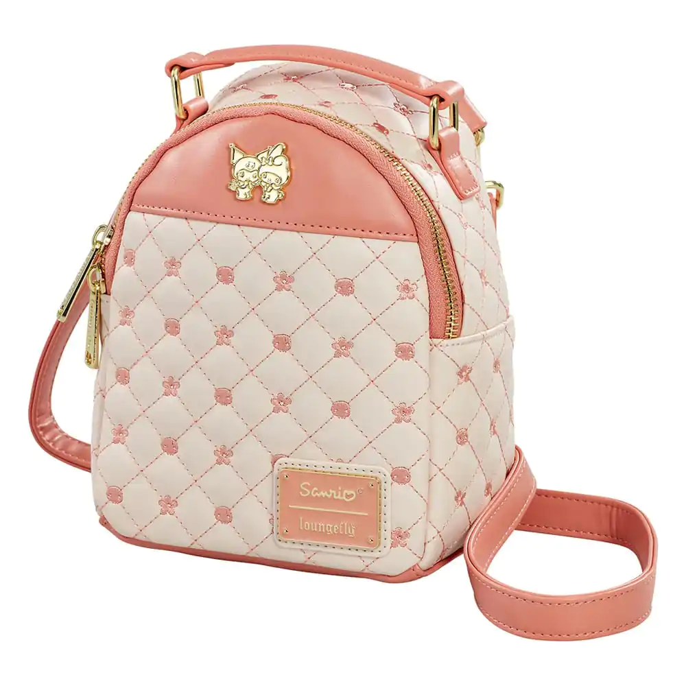 Sanrio Kuromi &amp; My Melody Skulls and Flowers keresztpántos táska termékfotó