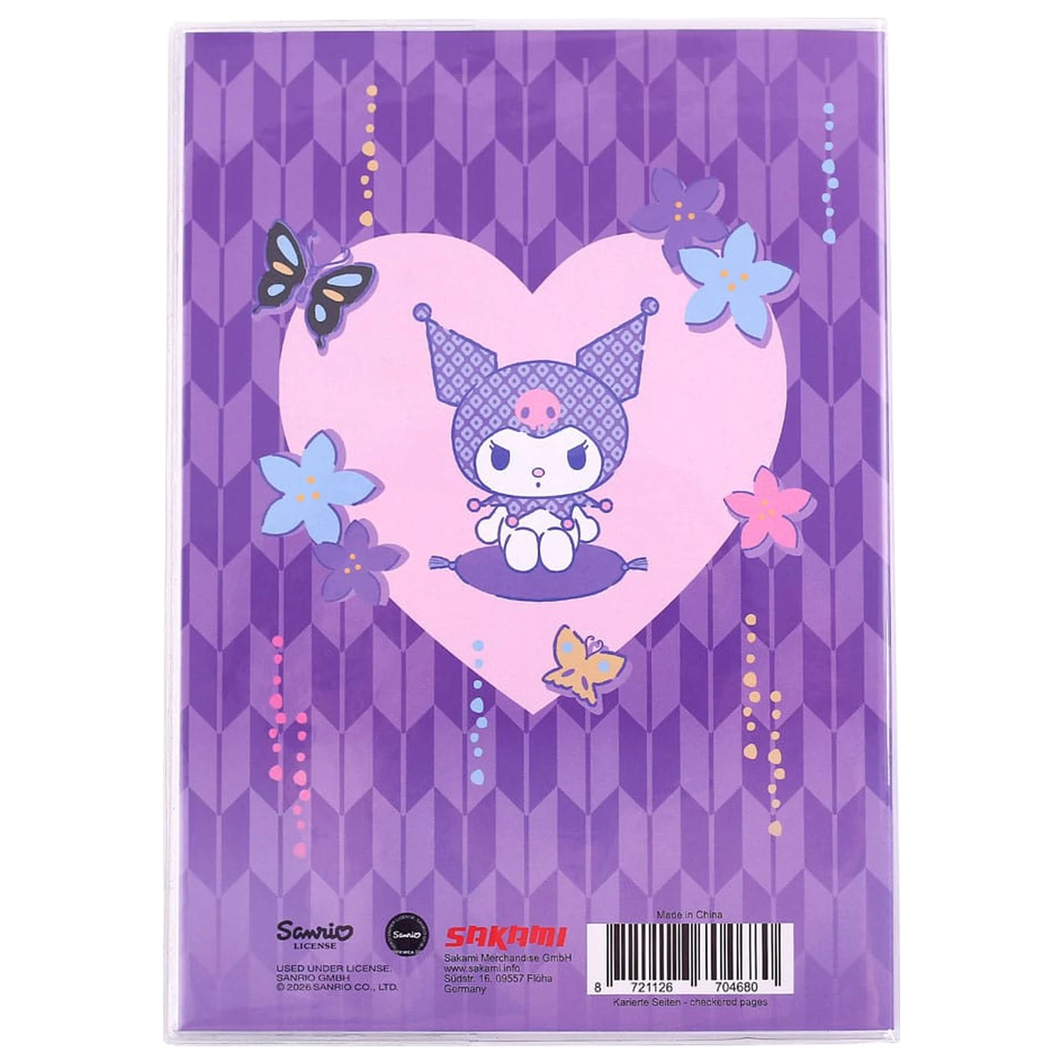 Sanrio Kuromi Japanese Holographic Checkered jegyzetfüzet  termékfotó