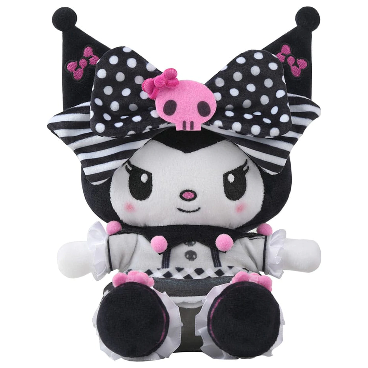 Sanrio Pink Black Party Series Kuromi plüss figura 22 cm   termékfotó