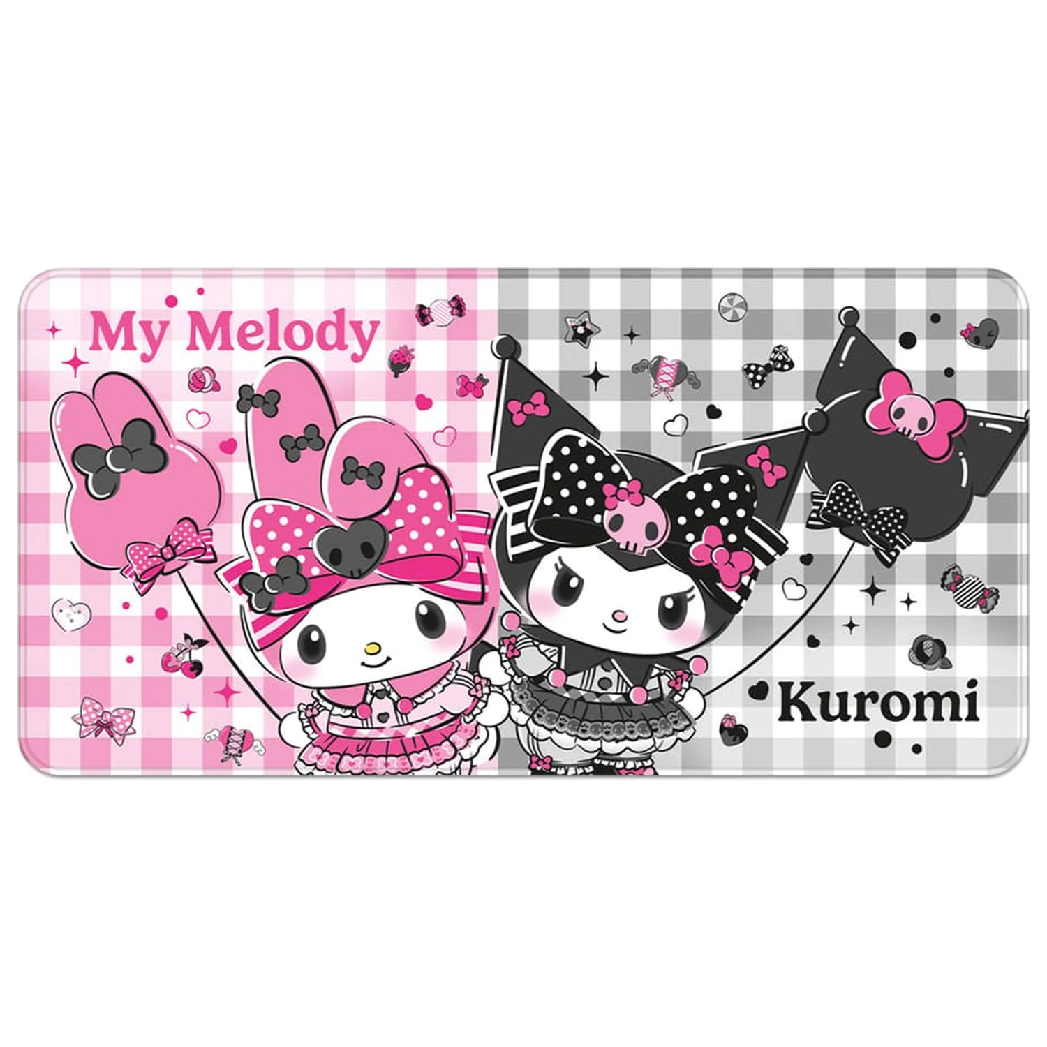 Sanrio Pink Black Party Series My Melody & Kuromi XXL egérpad  termékfotó