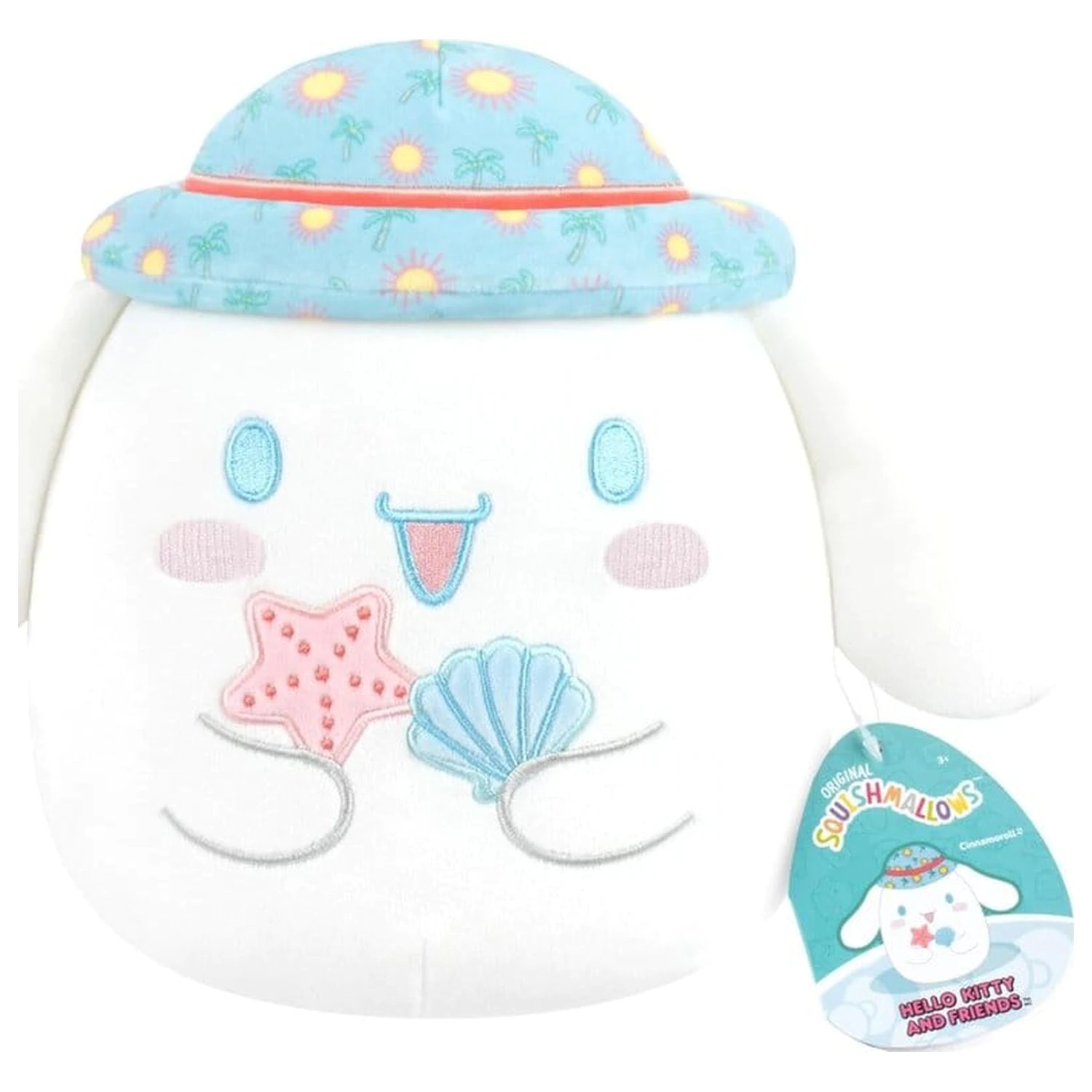 Sanrio Squishmallow Hello Kitty and Friends Seize the Moment Cinnamoroll Hat plüss figura 20 cm termékfotó