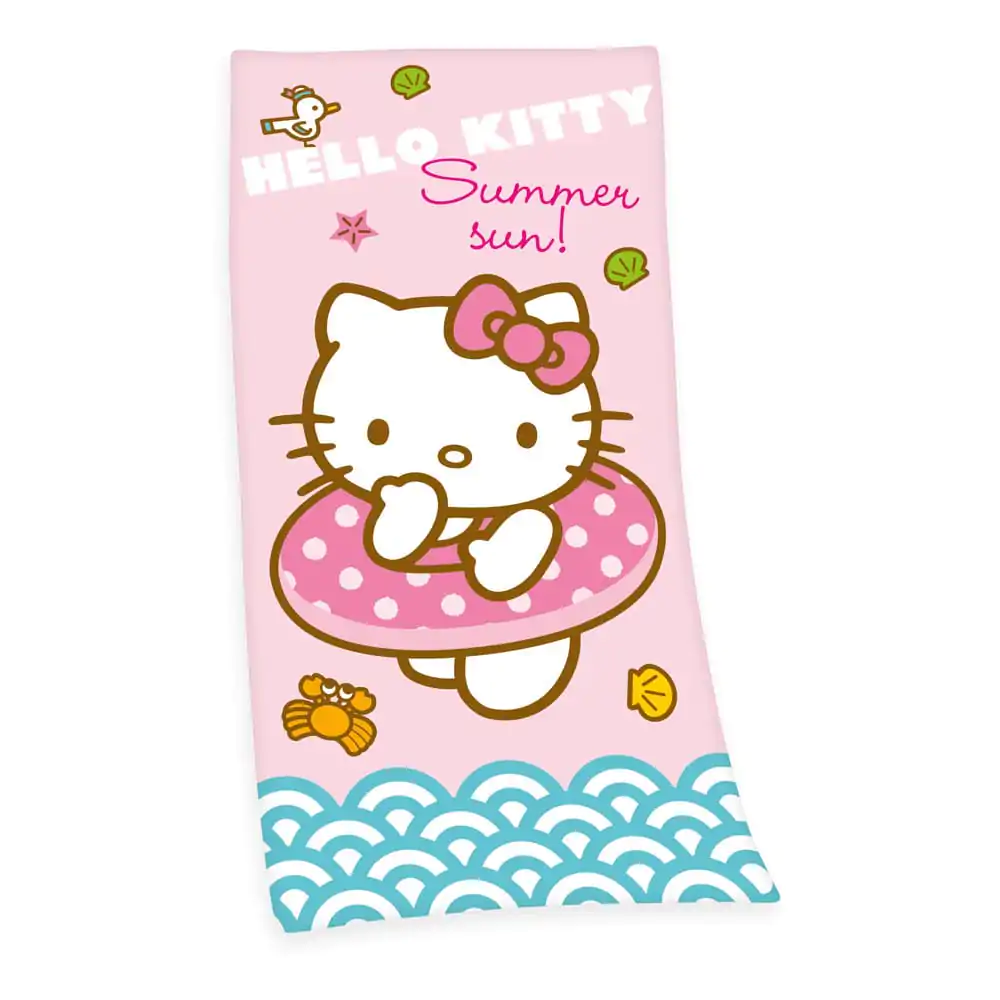 Sanrio Velour Hello Kitty Summer Sun törölköző 75 x 150 cm termékfotó