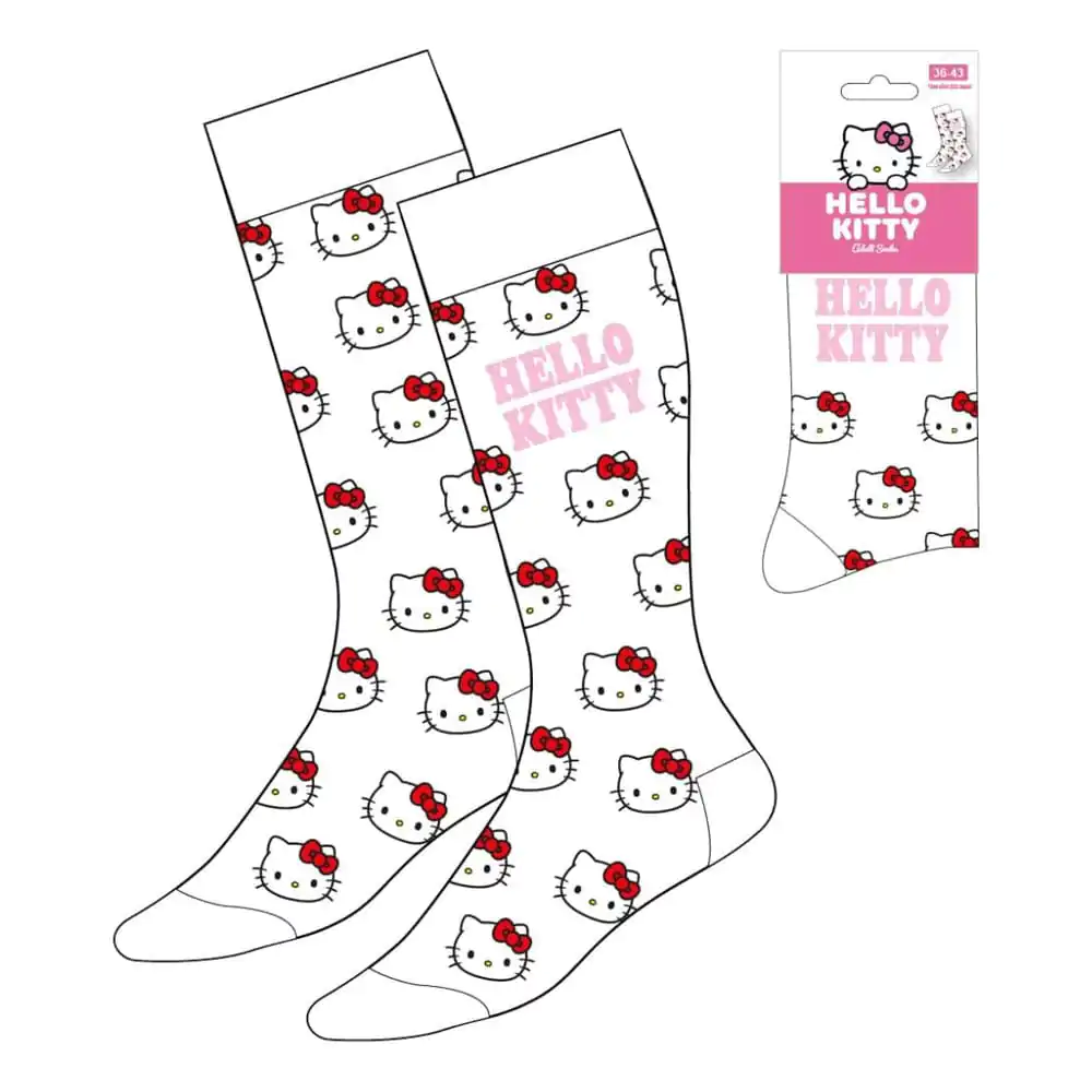 Sanrio zokni Hello Kitty Face White 36-43 termékfotó