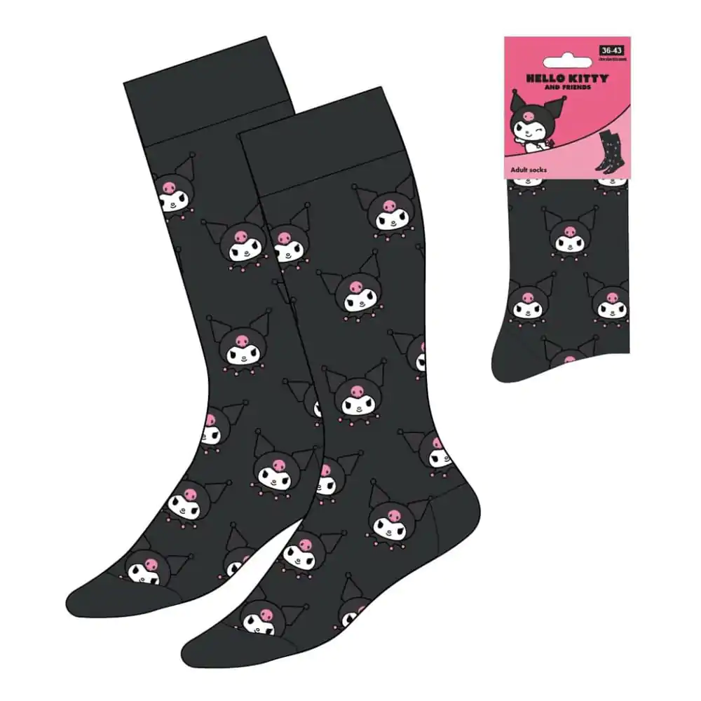 Sanrio zokni Kuromi Face 36-43 termékfotó