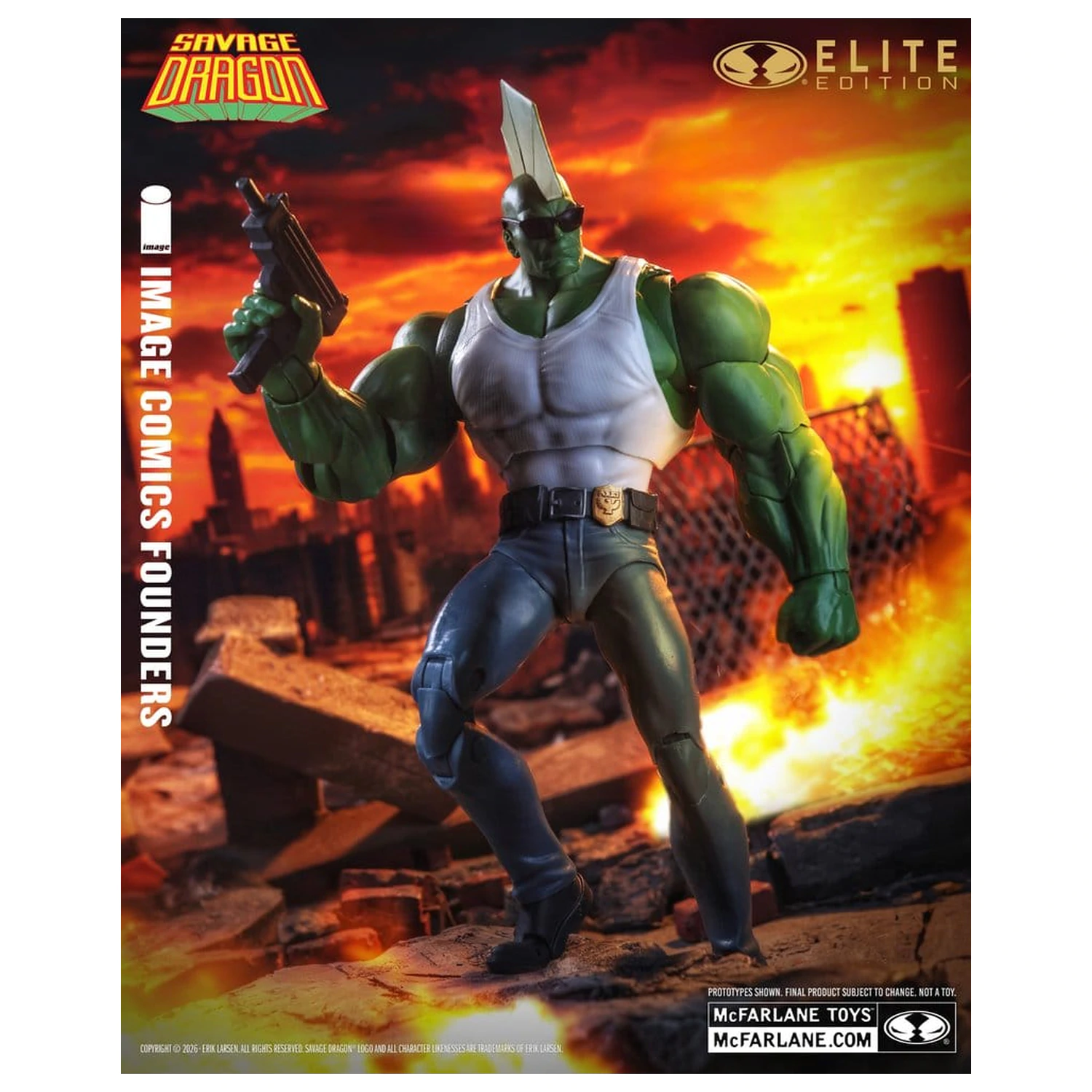 Savage Dragon Image Comics Founders Series McFarlane Elite Edition akciófigura Dragon 20 cm termékfotó
