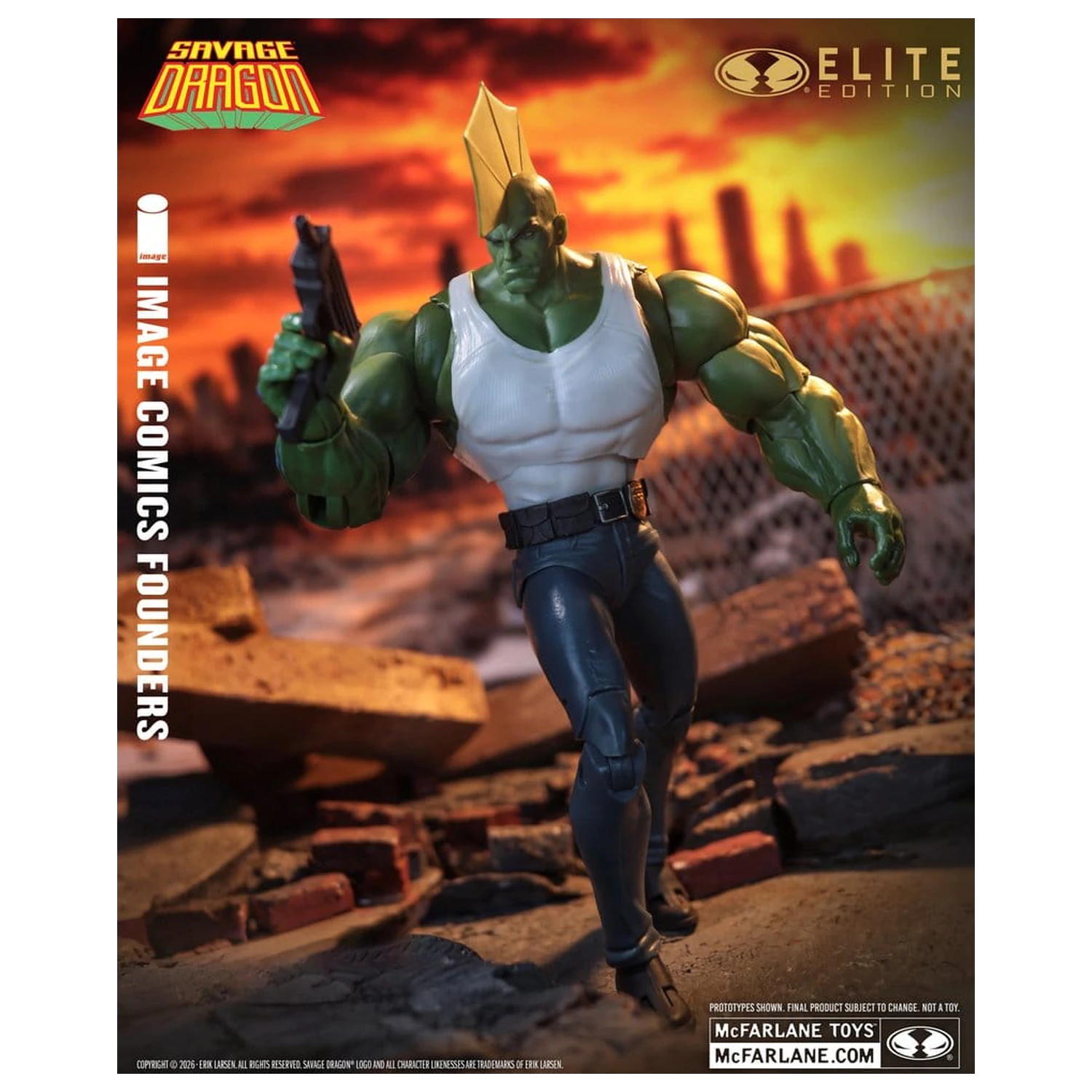 Savage Dragon Image Comics Founders Series McFarlane Elite Edition akciófigura Dragon 20 cm termékfotó