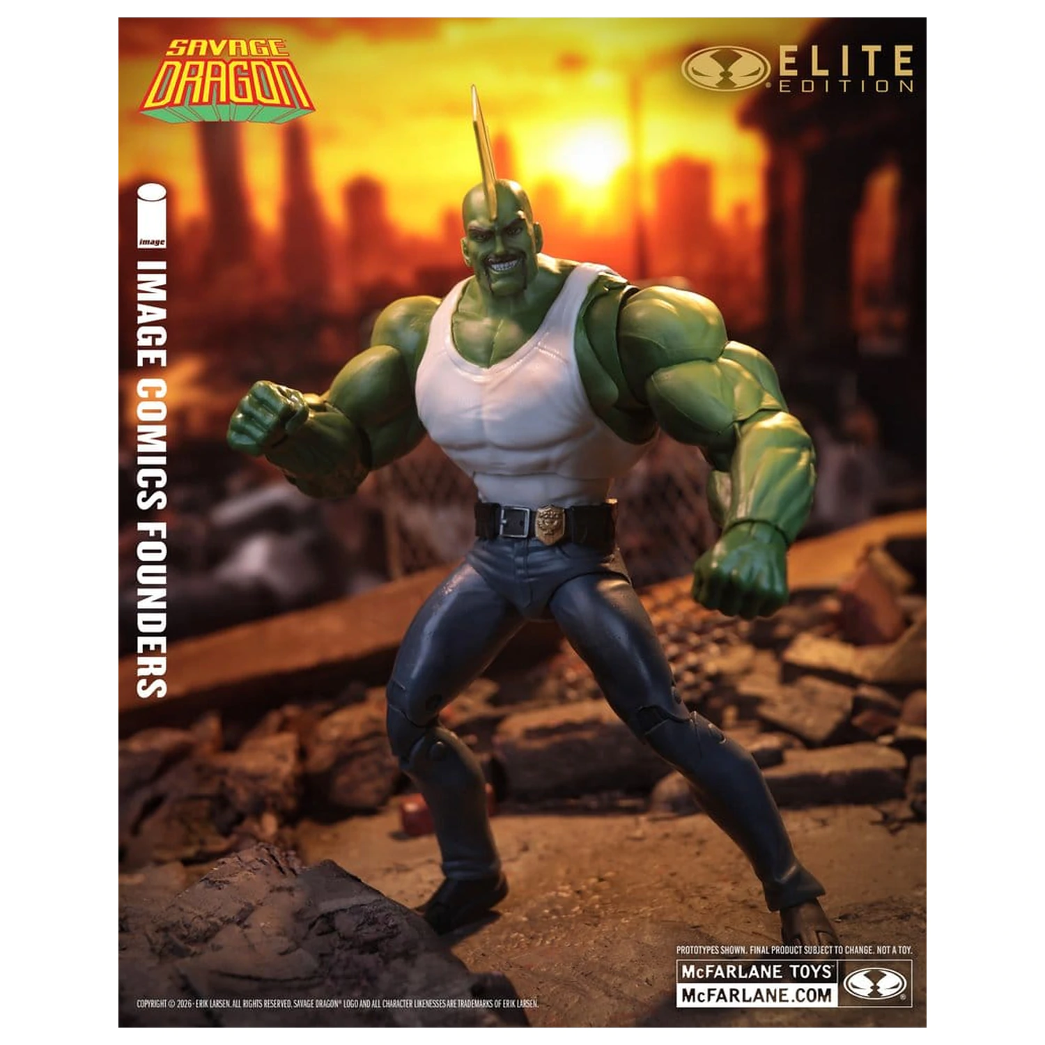 Savage Dragon Image Comics Founders Series McFarlane Elite Edition akciófigura Dragon 20 cm termékfotó