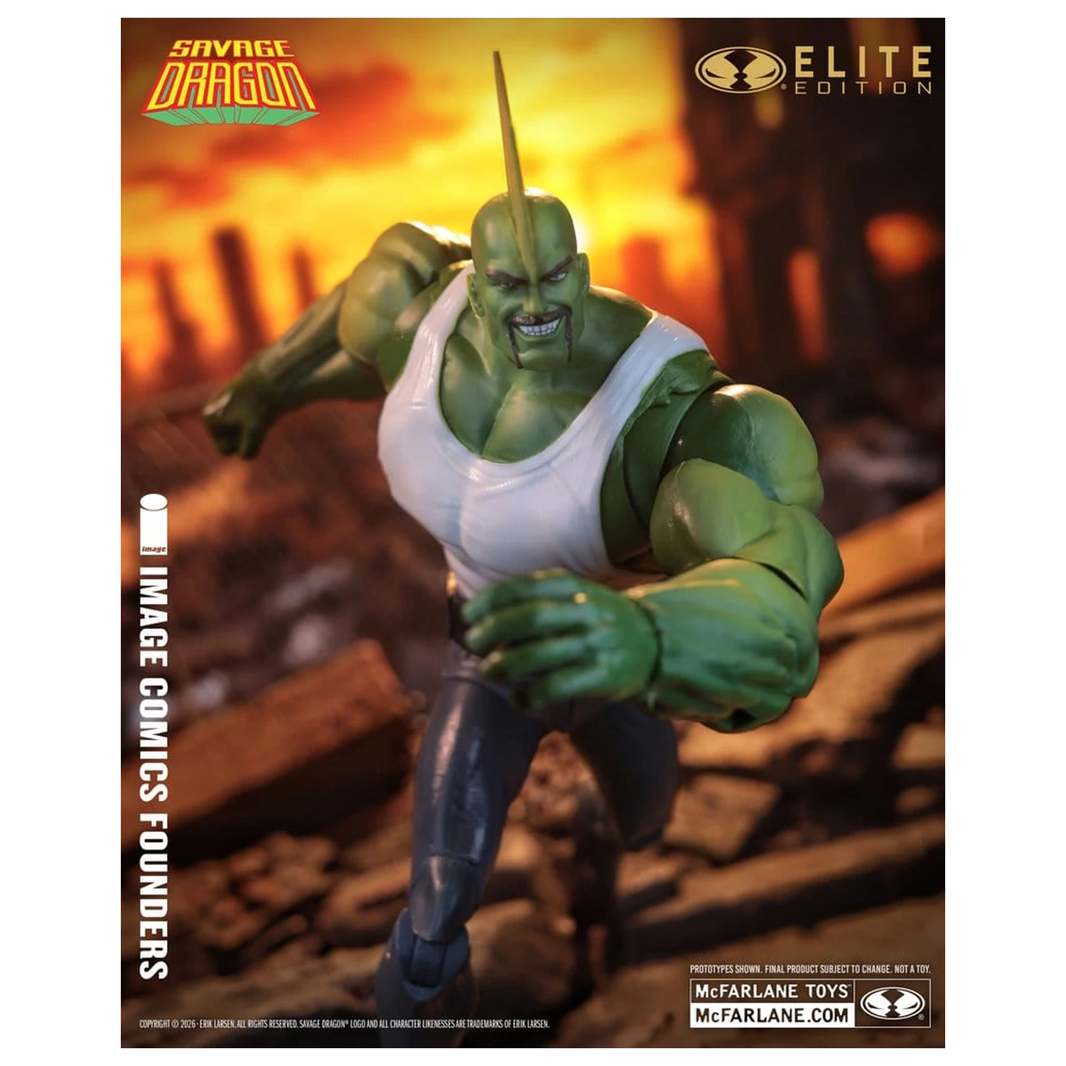 Savage Dragon Image Comics Founders Series McFarlane Elite Edition akciófigura Dragon 20 cm termékfotó