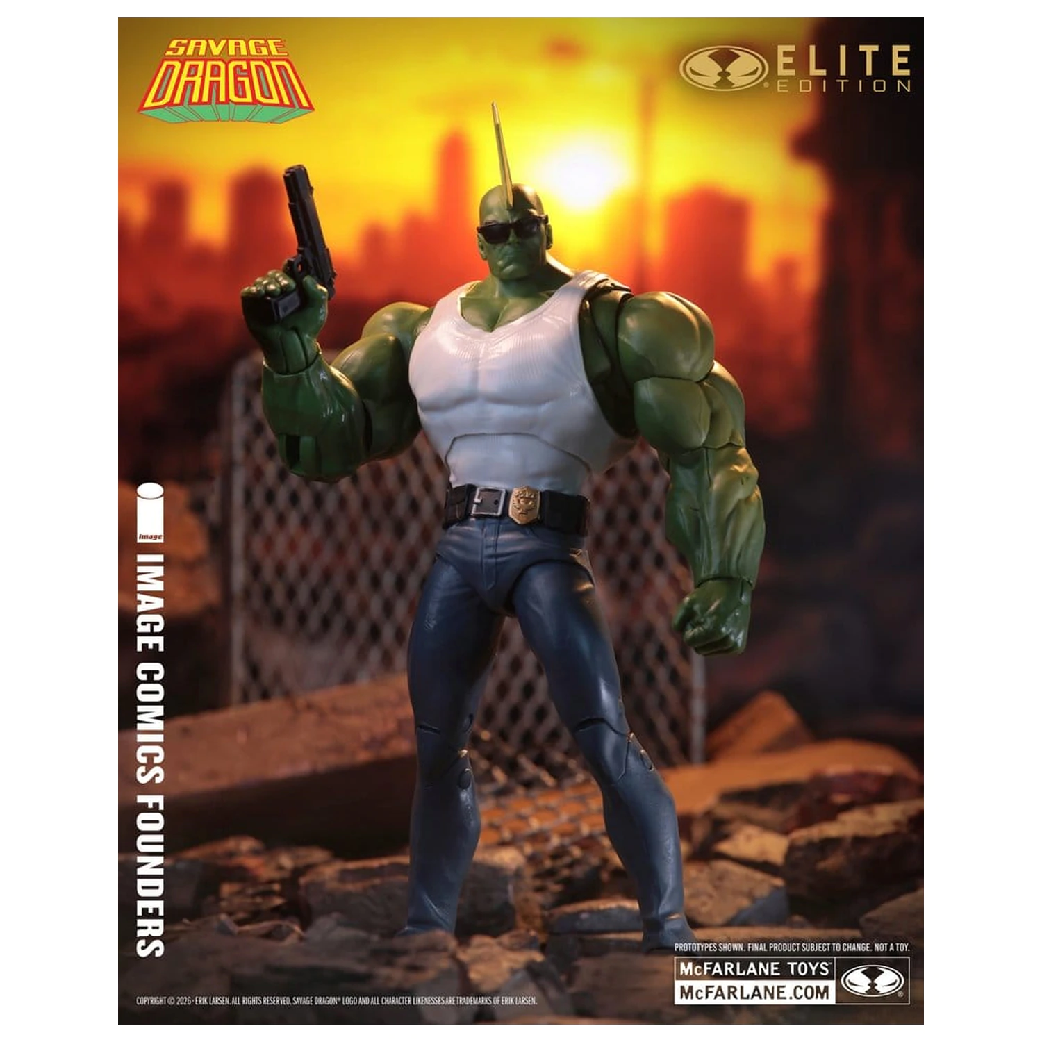 Savage Dragon Image Comics Founders Series McFarlane Elite Edition akciófigura Dragon 20 cm termékfotó
