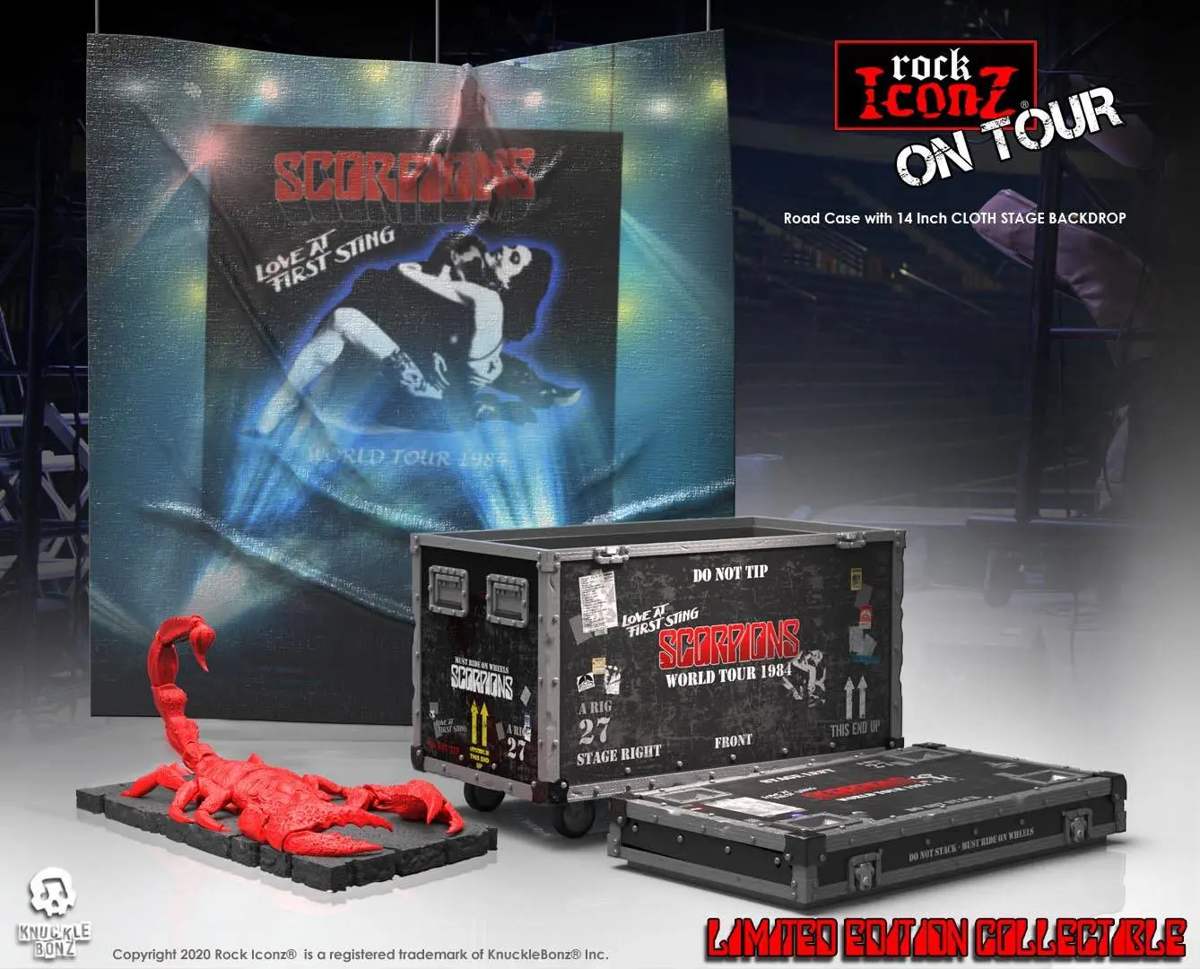 Scorpions Rock Ikonz On Tour World Around Tour 1984 Road Case + Stage Backdrop termékfotó
