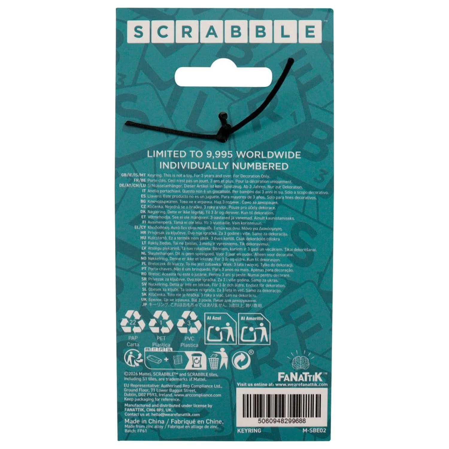 Scrabble kulcstartó Keys Limitált kiadás termékfotó