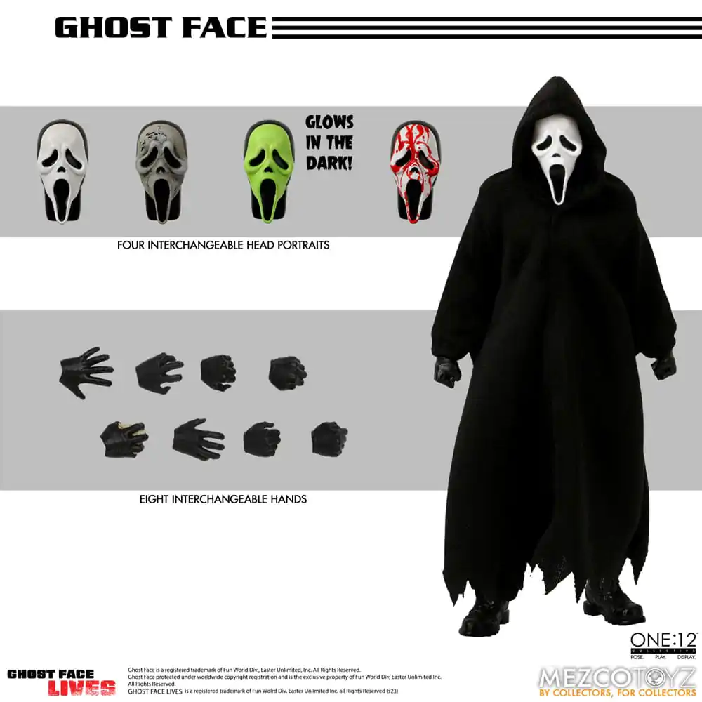 Scream 1/12 Ghost Face akciófigura 16 cm termékfotó