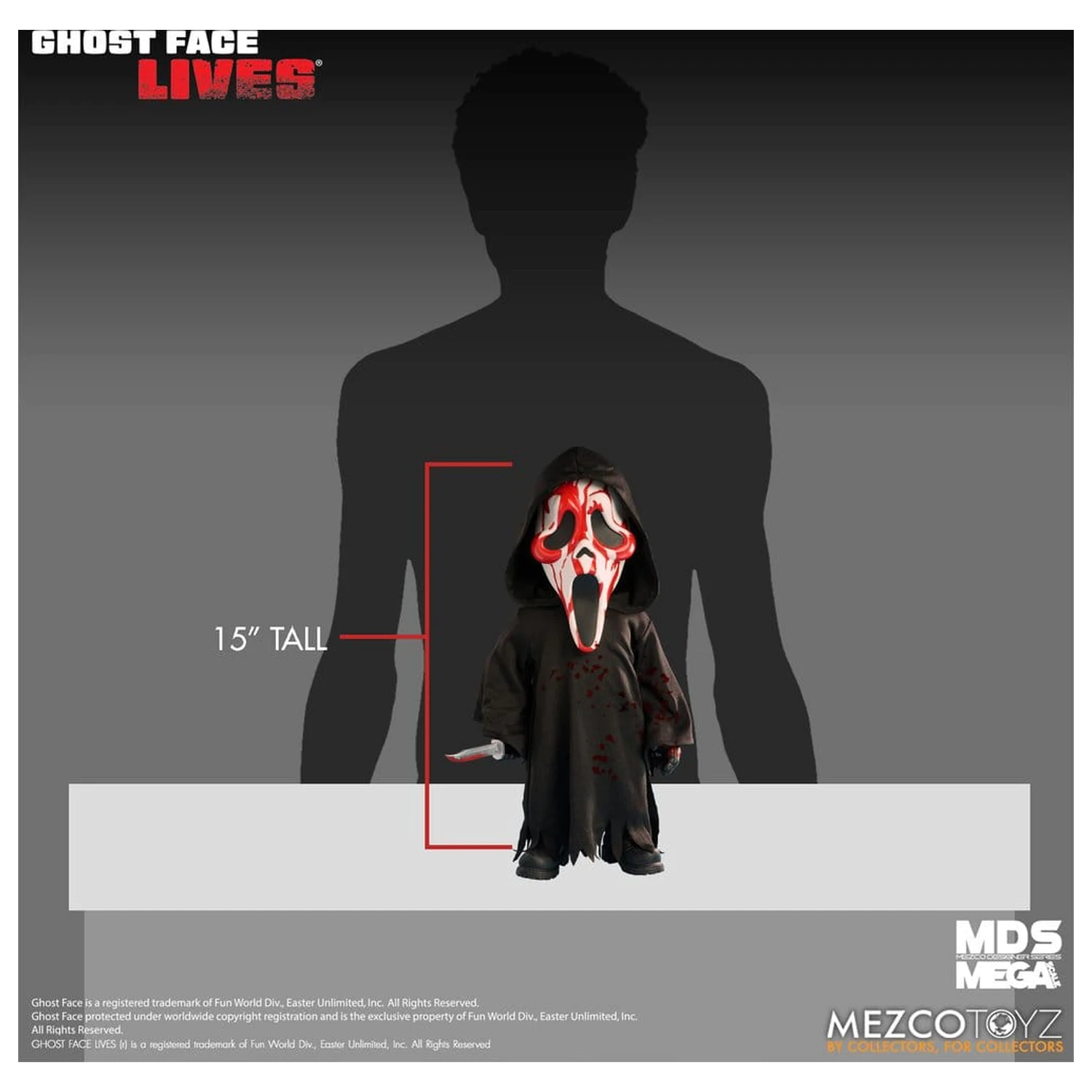 Scream MDS Roto Bloody Ghost Face figura 38 cm termékfotó