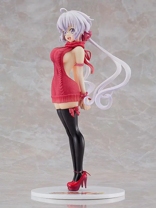 Senki Zesshou Symphogear G 1/7 Chris Yukine: Lovely Sweater Style AQ PVC szobor figura 24 cm termékfotó