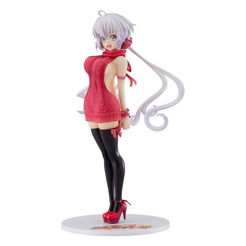 Senki Zesshou Symphogear G 1/7 Chris Yukine: Lovely Sweater Style AQ PVC szobor figura 24 cm termékfotó