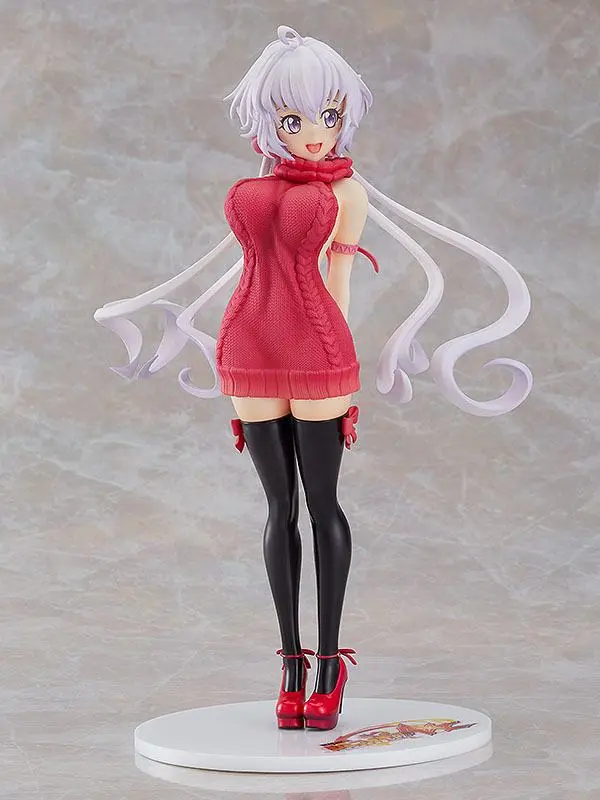 Senki Zesshou Symphogear G 1/7 Chris Yukine: Lovely Sweater Style AQ PVC szobor figura 24 cm termékfotó