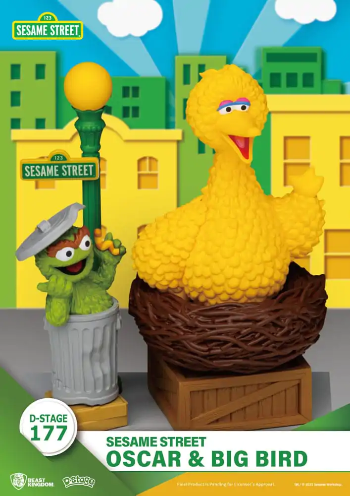 Sesame Street D-Stage Oscar & Big Bird PVC szobor figura 12 cm termékfotó