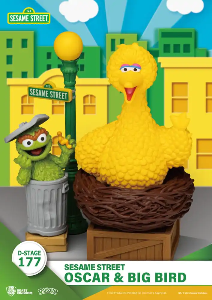 Sesame Street D-Stage Oscar & Big Bird PVC szobor figura 12 cm termékfotó