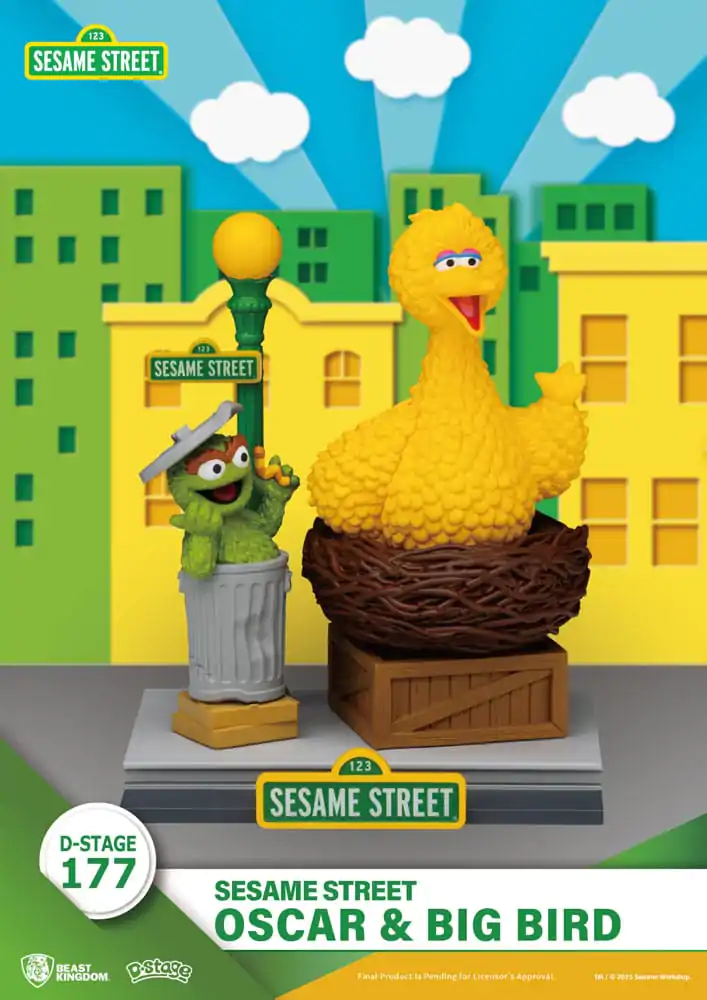 Sesame Street D-Stage Oscar & Big Bird PVC szobor figura 12 cm termékfotó