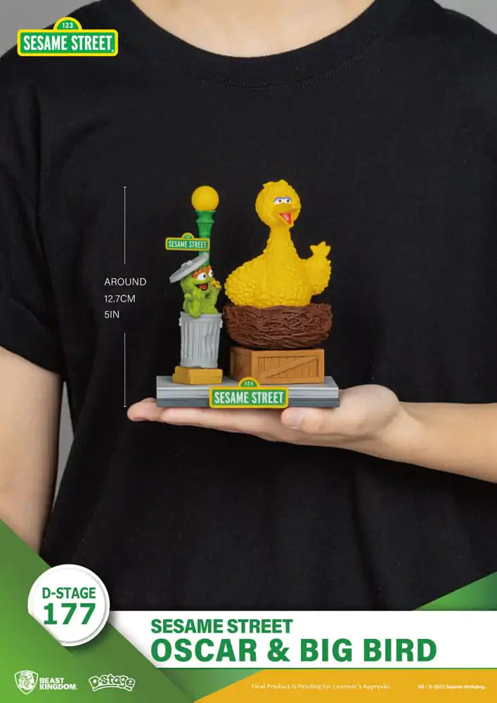Sesame Street D-Stage Oscar & Big Bird PVC szobor figura 12 cm termékfotó