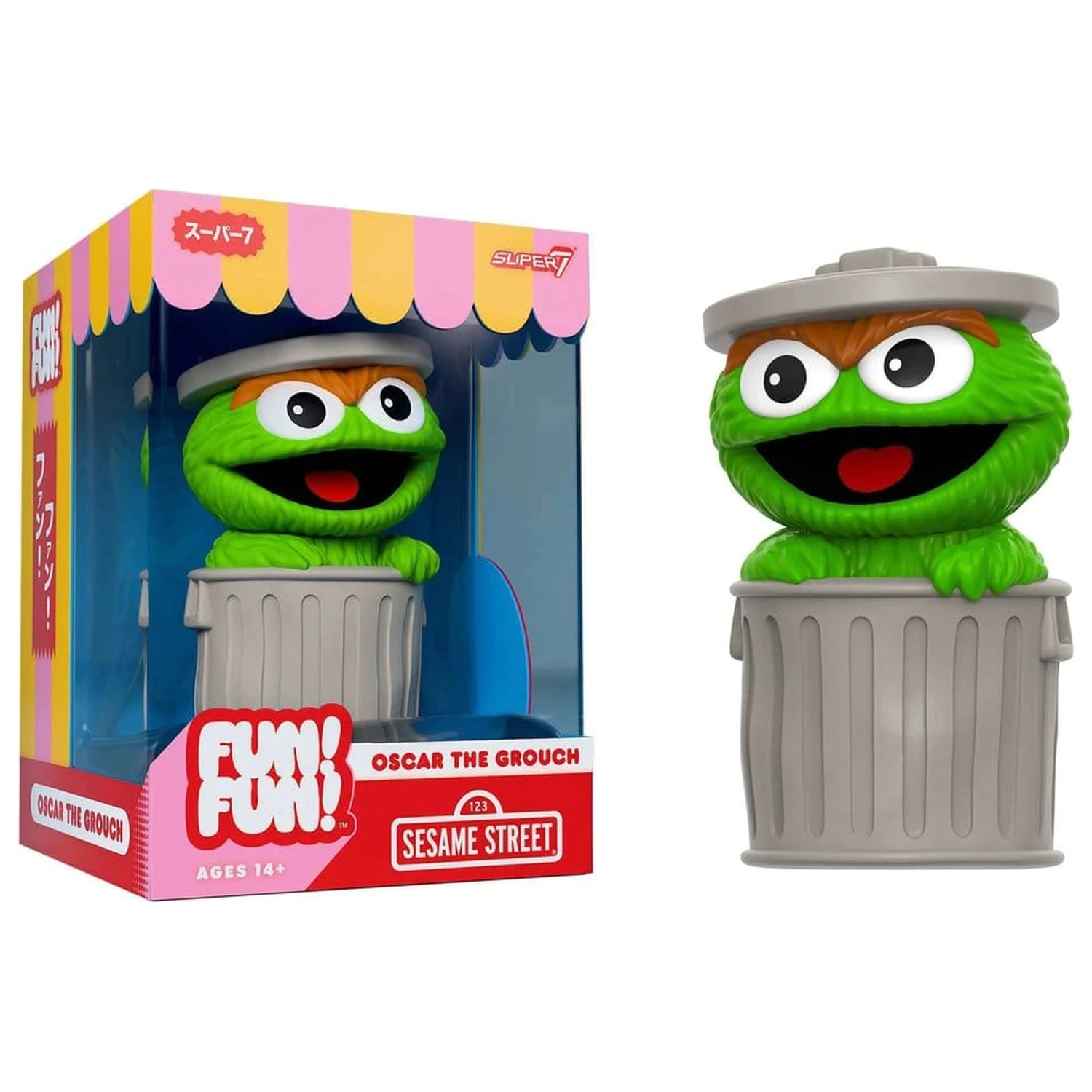 Sesame Street Fun! Fun! Soft Vinyl figura Wave 01 - Oscar the Grouch 18 cm termékfotó