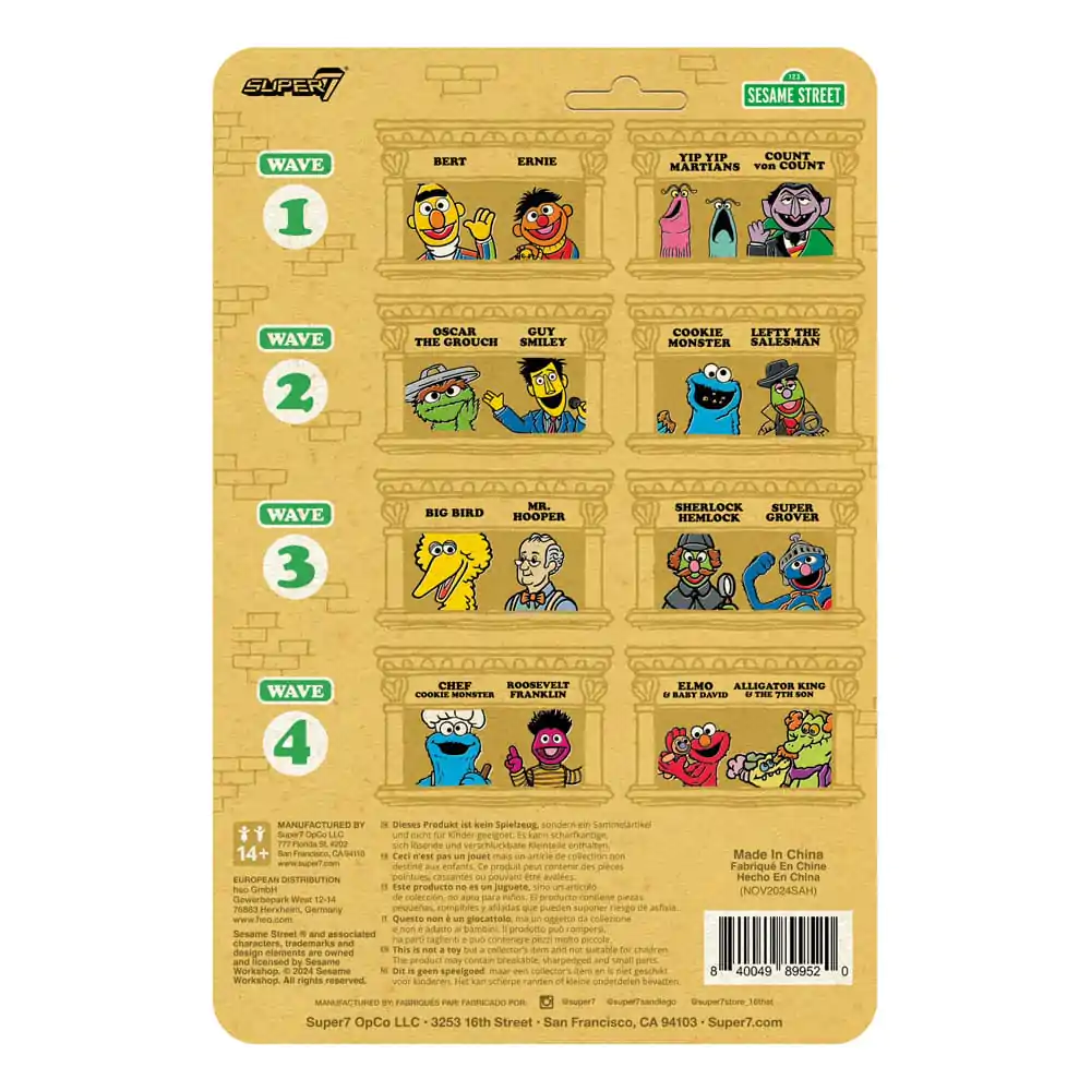 Sesame Street ReAction akciófigura Wave 04 Alligator King & 7th Son 10 cm termékfotó