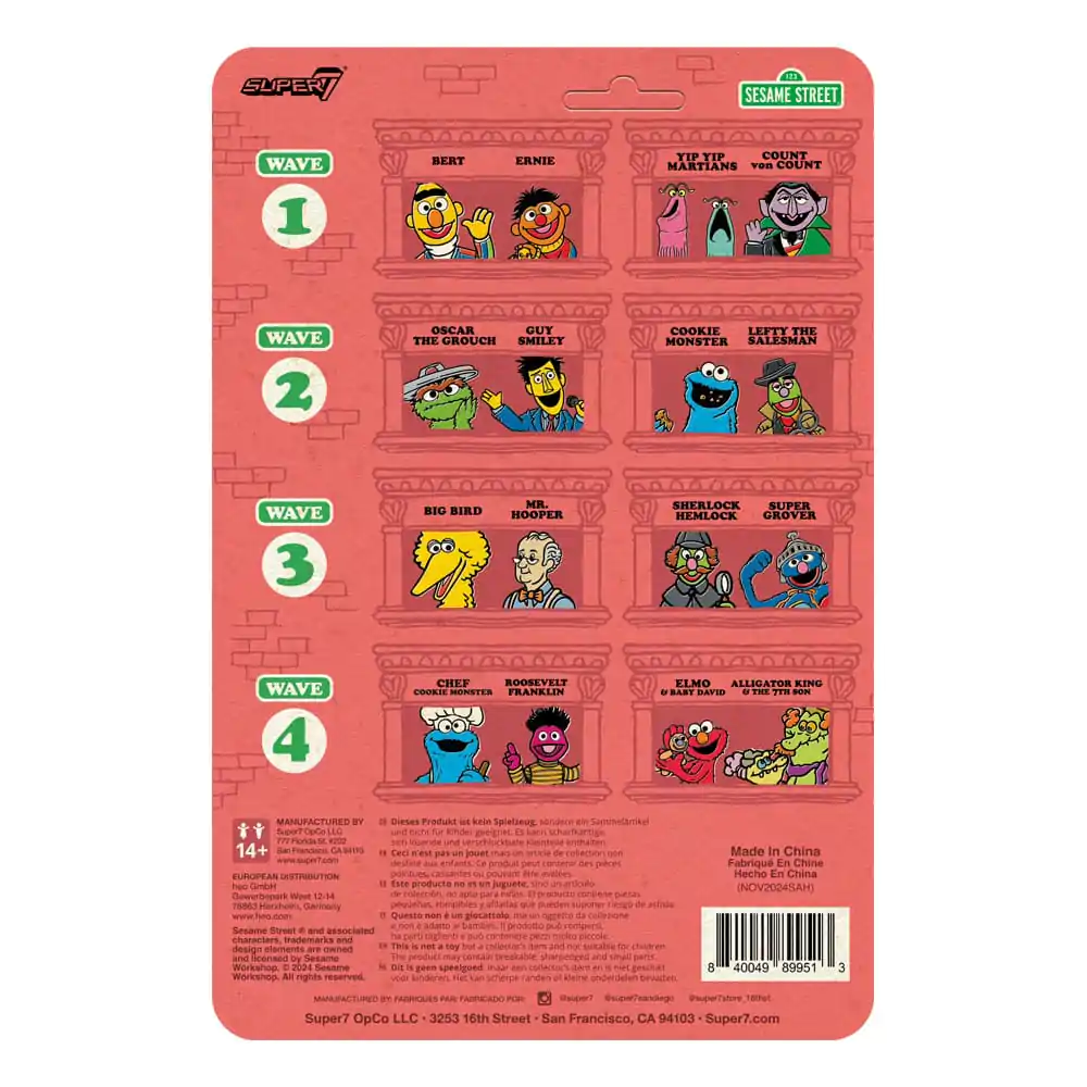 Sesame Street ReAction akciófigura Wave 04 Chef Cookie Monster 10 cm termékfotó