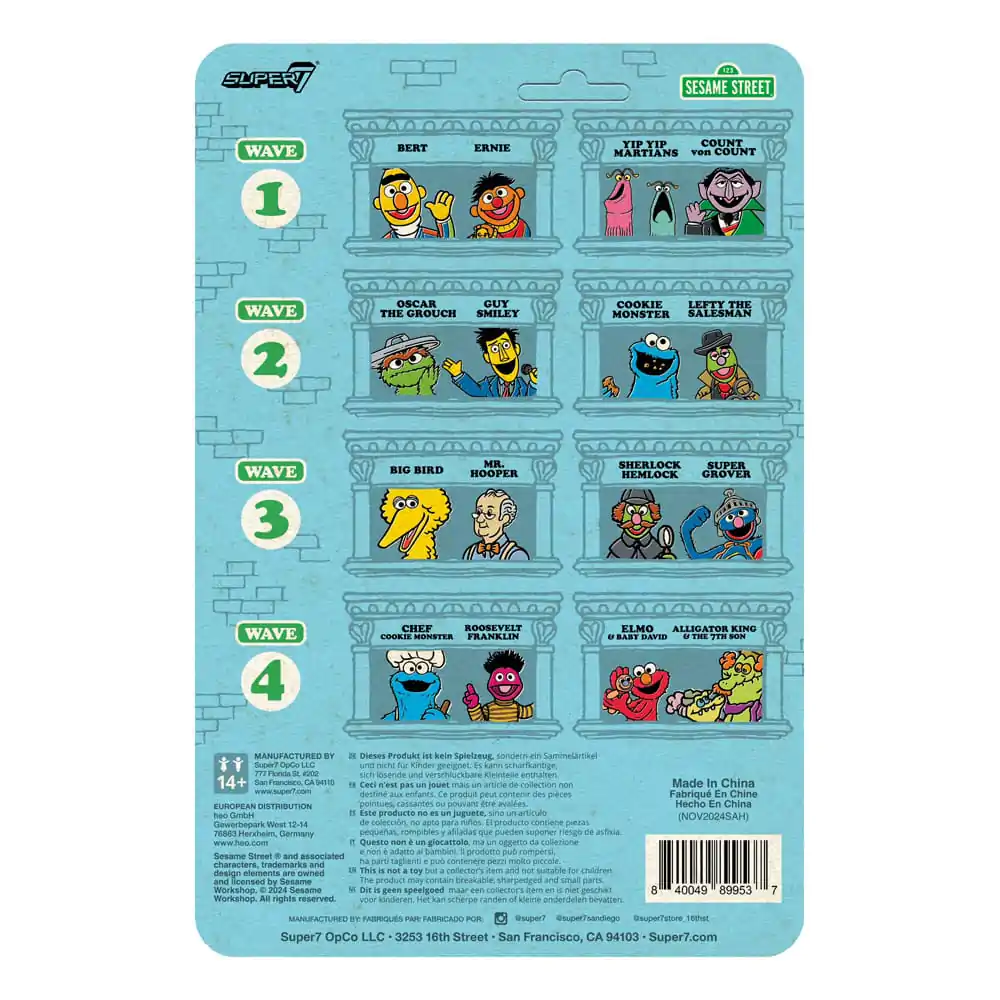 Sesame Street ReAction akciófigura Wave 04 Roosevelt Franklin 10 cm termékfotó