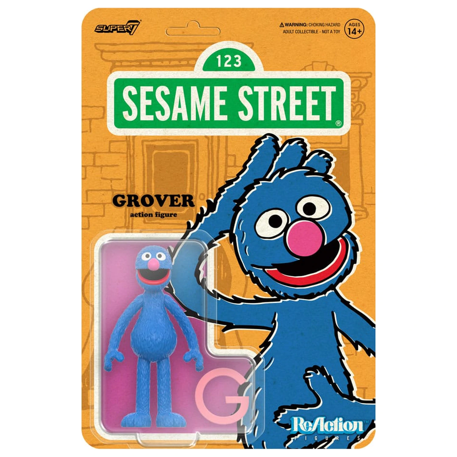 Sesame Street ReAction akciófigura Wave 05 Grover 10 cm    termékfotó