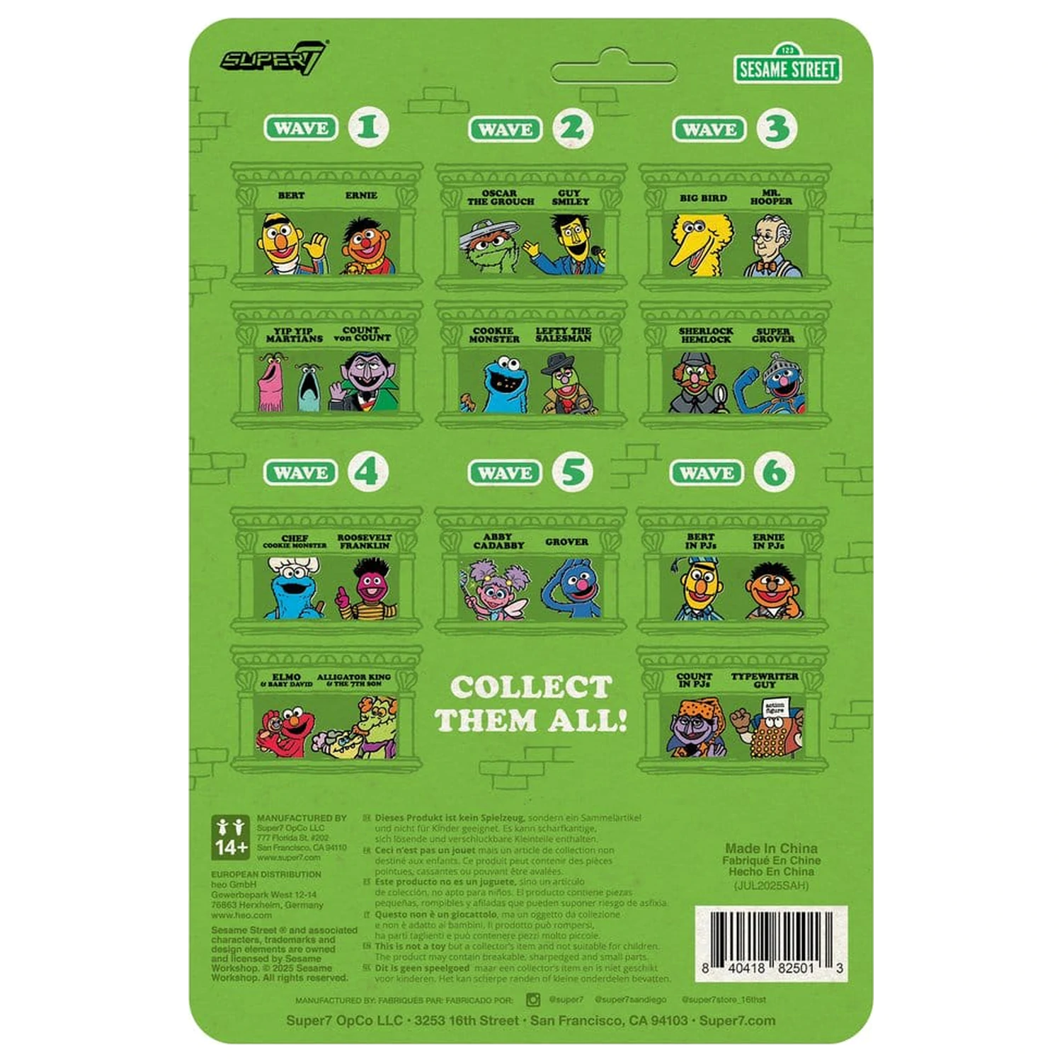 Sesame Street ReAction akciófigura Wave 06 Typewriter Guy 6 cm    termékfotó