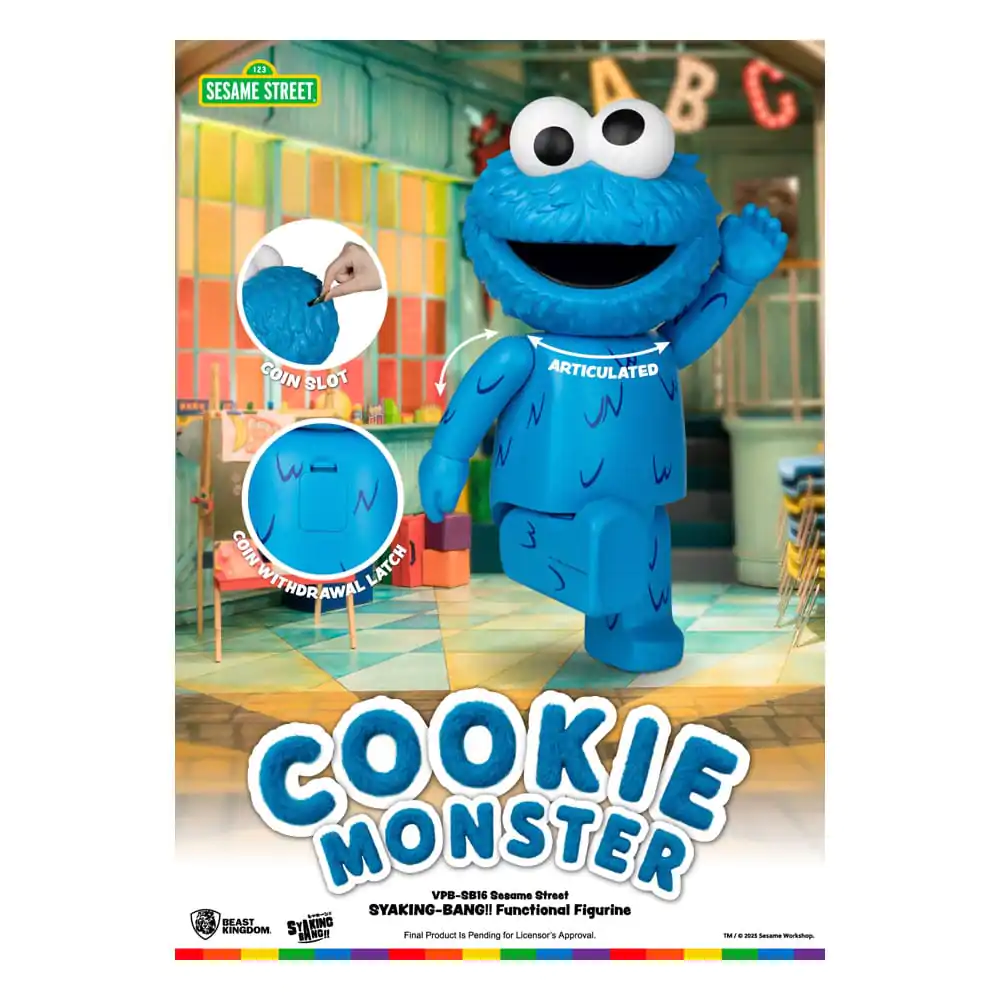 Sesame Street Syaking Bang Series Cookie Monster PVC persely 47 cm termékfotó