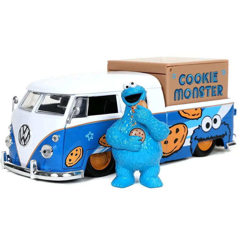 Sesame Street VW 1962 van + Coockie Monster figura szett termékfotó