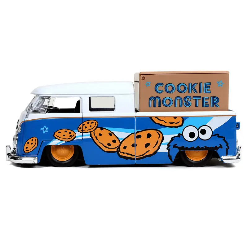 Sesame Street VW 1962 van + Coockie Monster figura szett termékfotó