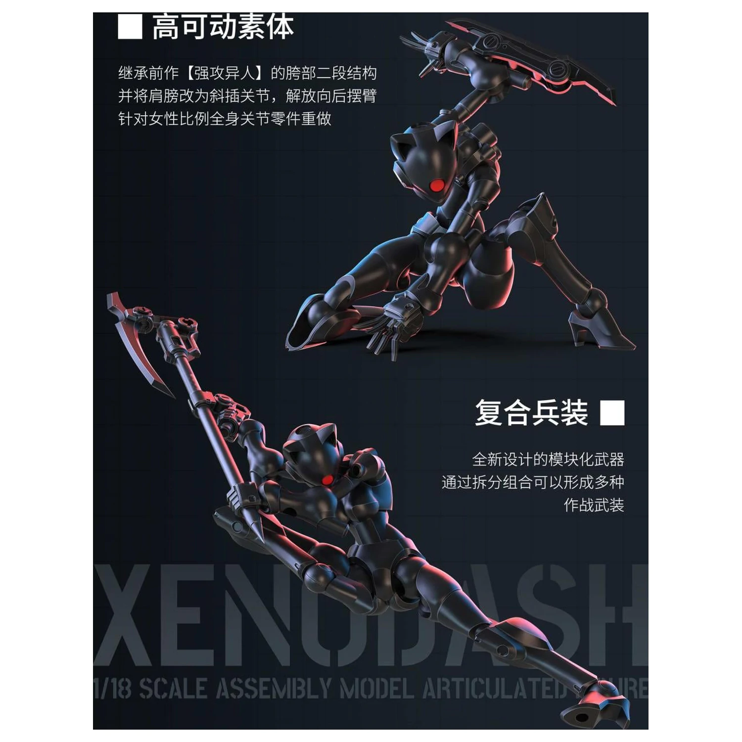 Sheik Mainland Xenodash (Black) modell készlet 1/18 termékfotó