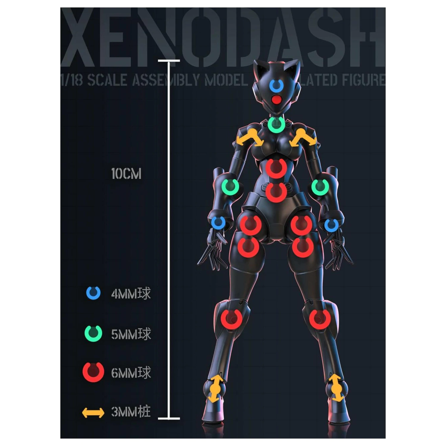Sheik Mainland Xenodash (Black) modell készlet 1/18 termékfotó