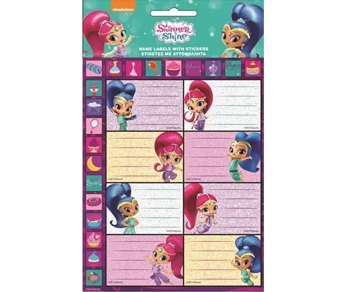 Shimmer és Shine füzetcímke matricával 16 db-os termékfotó