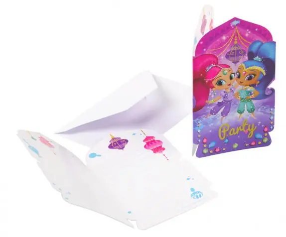 Shimmer és Shine Party Meghívó 8 db-os termékfotó