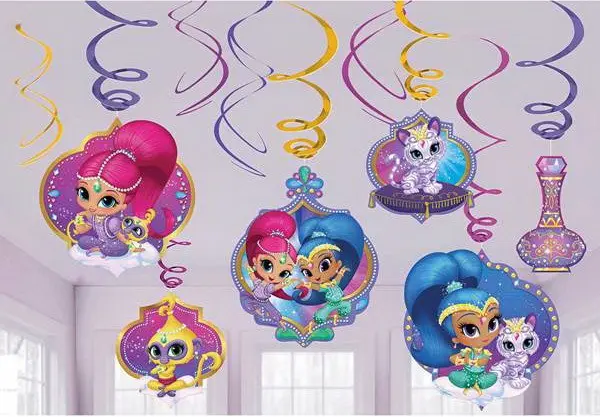 Shimmer és Shine Szalag dekoráció 6 db-os szett termékfotó