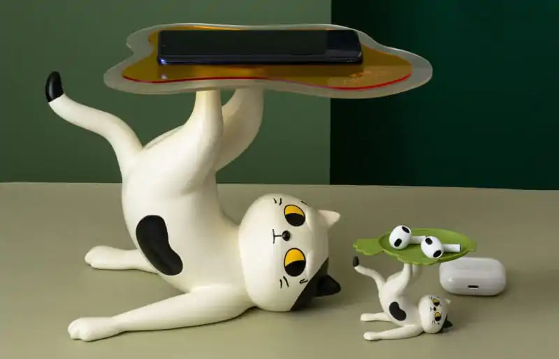 Shitaukeno Neko Bicolor Cat figura 20 cm termékfotó