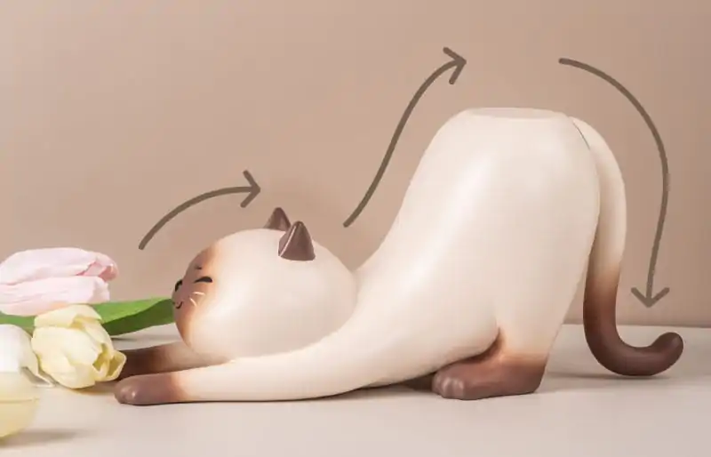 Shitaukeno Neko Siamese Cat figura 20 cm termékfotó